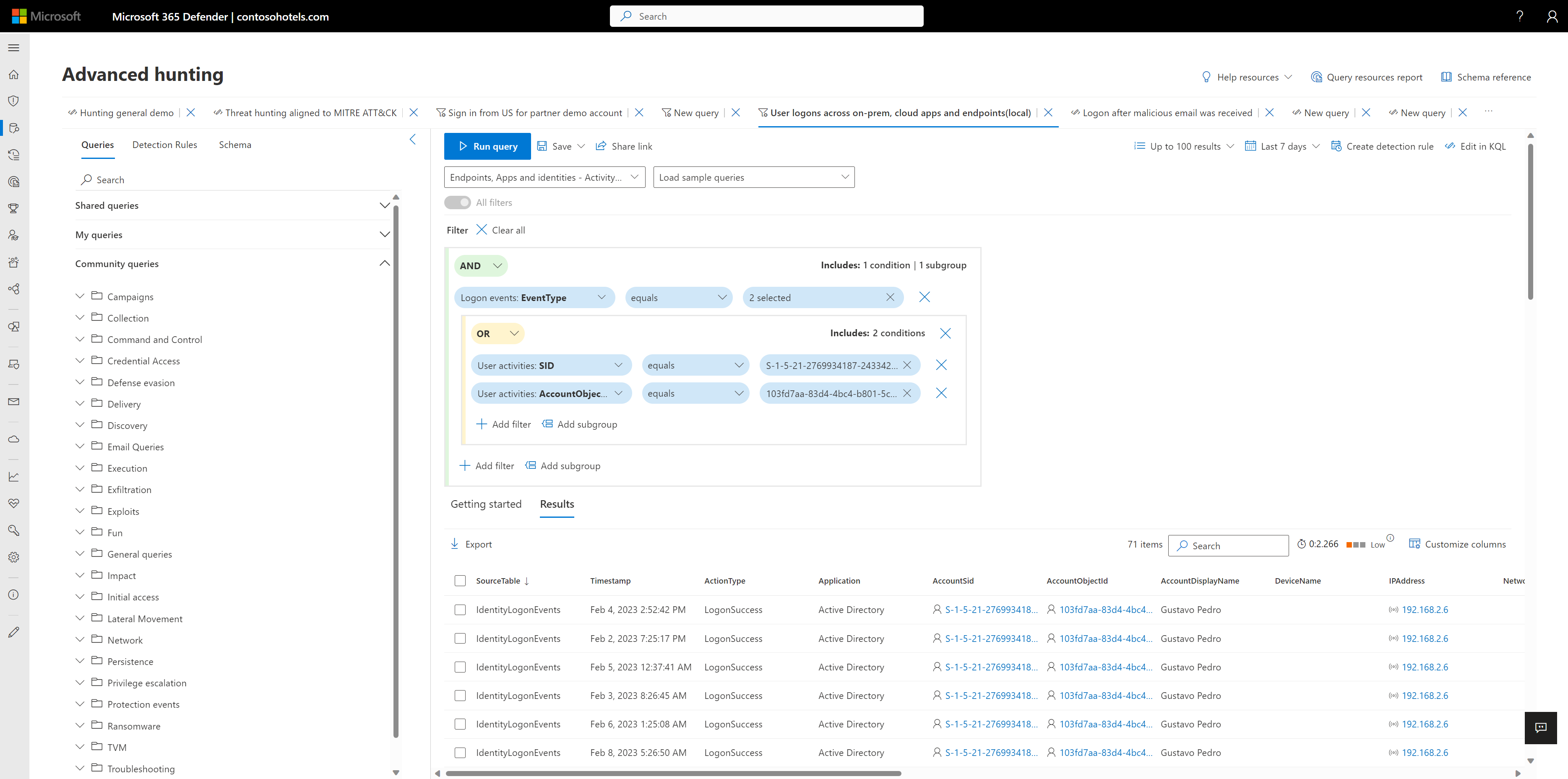 screenshot of Microsoft Defender XDR